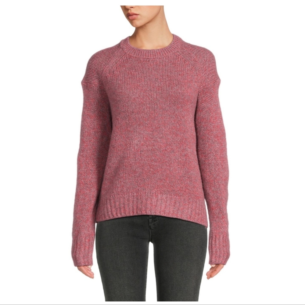 360 Cashmere Kyra Sweater Women’s  Pink Fuchsia Wool Blend Crew Neck Pullover M